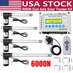Solar Panel Tracking Dual Axis 2*6000N Linear Actuator Solar Tracker System Kits