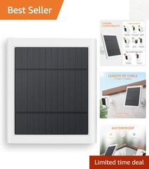 Continuous Charging Solar Panel for Ring Cameras – Easy Install & Durable