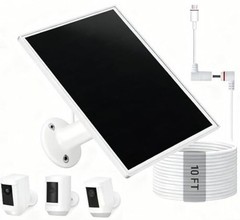 10W Solar Panel for Ring Camera/Outdoor Cameras, Solar Charger with USB-C & &