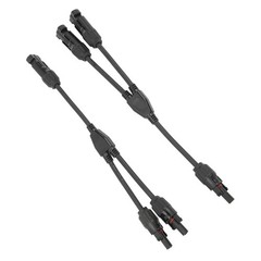 1 Pair Solar Panel Y Branch Parallel Cable 2 to 1 Solar Connectors