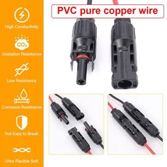 10ft/3m Solar Panel Extension Cable 12AWG Gauge Solar to XT60 Connector Adapter
