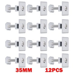12Pcs Solar Panel Middle Clamp 35mm Aluminium Solar Panel Mount Mid Clip HOT