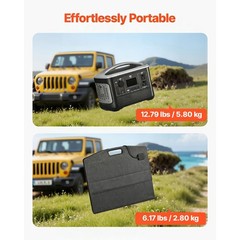 Solar Generator 600W/493Wh + 100W Panel, 8 Outputs