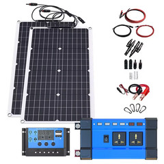 6000W Solar Panel System Kit : 110V/220V Output + 12V 24V Battery Charger & 6000
