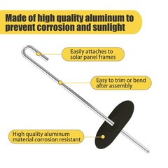 Solar Panel Bird Mesh Clips, 50 Set Aluminum J-Hook & Washer