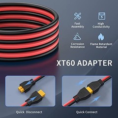 10Ft XT60 Extension Cable 10AWG 10AWG XT60 Male to Female Adapter