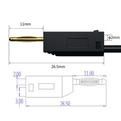 2mm Gold plate Banana Test Leads High Conductivity Cord for Measurement Devices