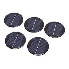 5pcs Round Solar Panel Compact Reliable Energy For DIY Projects Easy To Use