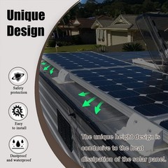 Adjustable White ABS Solar Panel Mounting Brackets for Caravan RV Boat