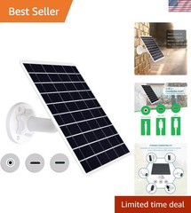 8W Solar Panel Compatible with Rechargeable Battery Powered Cam, for Security…
