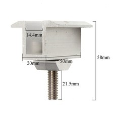 4Pcs Framed Solar Panel Roof Mounting Rail Brackets Holder Mid Clamp Fixing Kit