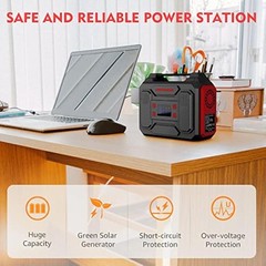 Open Box Power Bank 250Wh Solar Generator Power Bank 300W R200 Red