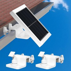 2 Pack Adjustable Gutter Mount for Solar Panels – 360° Universal Fit for Ring, A