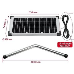 10 Watt Solar Panel Kit – Replace FM123 for Mighty Mule FM200 FM350 FM500 FM502
