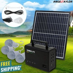 Solar System Generator Solar Panel Power Inverter Electric Generator Kit Light