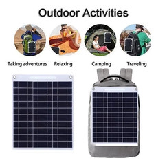 100W Solar Charger with Dual USB Ports Waterproof & Portable Solar Panel Outdoor