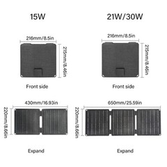 Dense Pliable 21W Solar Device Evaluated USB ALTERNATING CURRENT Output For