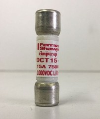 (1) QTY MERSEN DCT15-2 15 amp Solar Fuse Photovoltaic 15Amp 1000VDC (10×38)mm