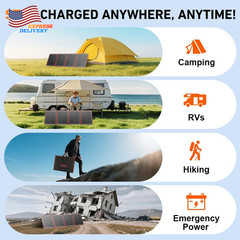 200W 18V Portable Foldable Solar Panel Kit