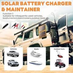Trickle Charger 12V Solar Panel Waterproof 20W Car Marine RV Battery