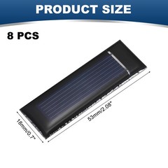 8PCS 0.5V 0.08W 0.16A Small Solar Photovoltaic Power Cells Charge DIY Electric