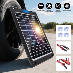 20W Solar Panel 18 Volt Trickle Battery Charger For Caravan Car Van Boat Kits