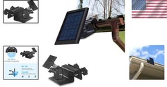 Versatile Gutter Mount for Ring and Other Solar Panels – Adjustable Black Design