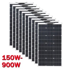 900W 18V Mono Solar Panel 300 Watt Home Boat Marine Battery Charge W/Controller