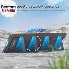 200W Portable Solar Panel, IP65 Waterproof Foldable Solar Panel Power Backup, So