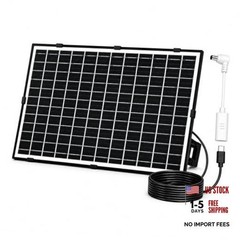 15W Solar Panel 5V Type-C Output, Portable Solar Charger with Round DC Port