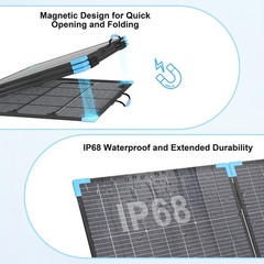 110W 220W Portable Solar Panel 400W Bifacial P68 Waterproof Foldable Solar Panel
