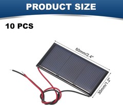 Compact Polycrystalline Solar Panels – 10 Pcs 1.5V 0.24W for Easy Installation