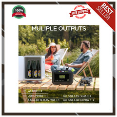 MARBERO Portable Power Station – 88Wh Solar Generator, 120W Peak, Fast Charging