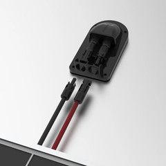 Solar Double Cable Entry Gland Box ABS Black Waterproof Dual Wire Connector Adap