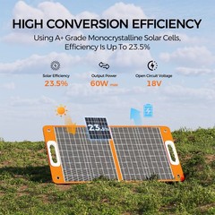 Portable Solar Panel 60W 18V Solar Charger for Outdoor Camping
