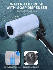 Electric Solar Panel Cleaning Kit, 20FT Solar Panel Cleaning Brush and Pole with