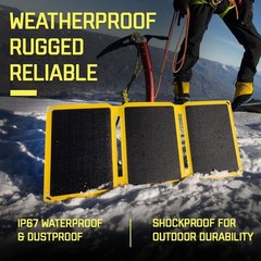 SunJack 15 Watt Foldable IP67 Waterproof ETFE Monocrystalline Solar Panel Cha…