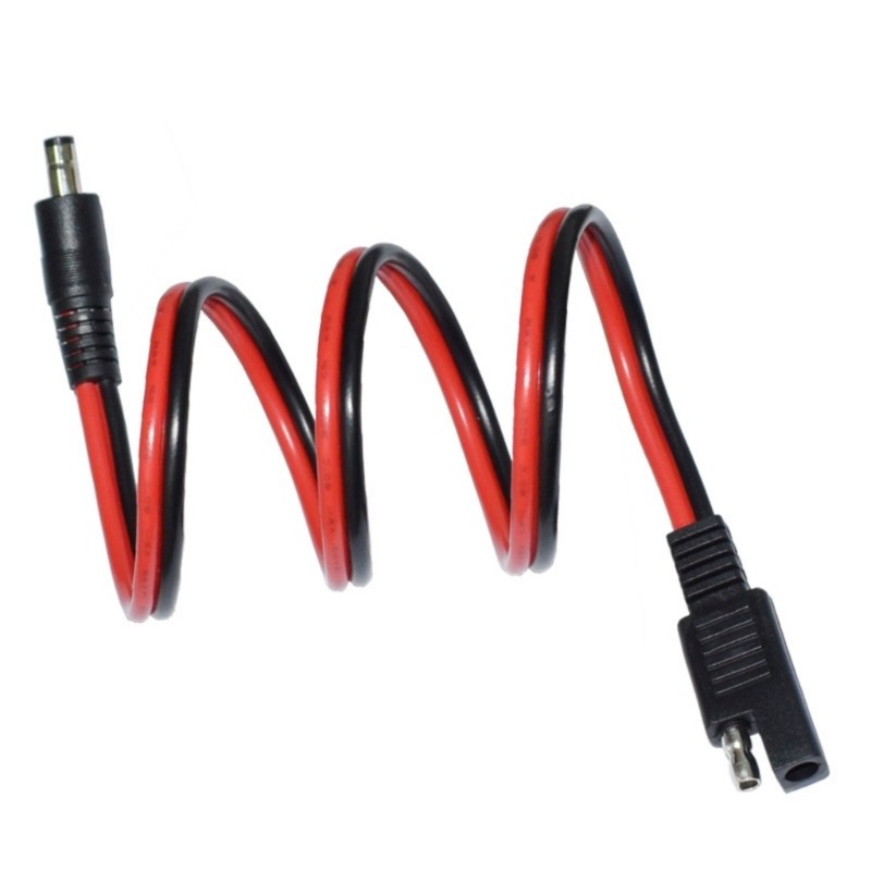 60cm Solar Panel to SAE 2Pin Power Cable with DC5.5mm Connection for Motorbikes