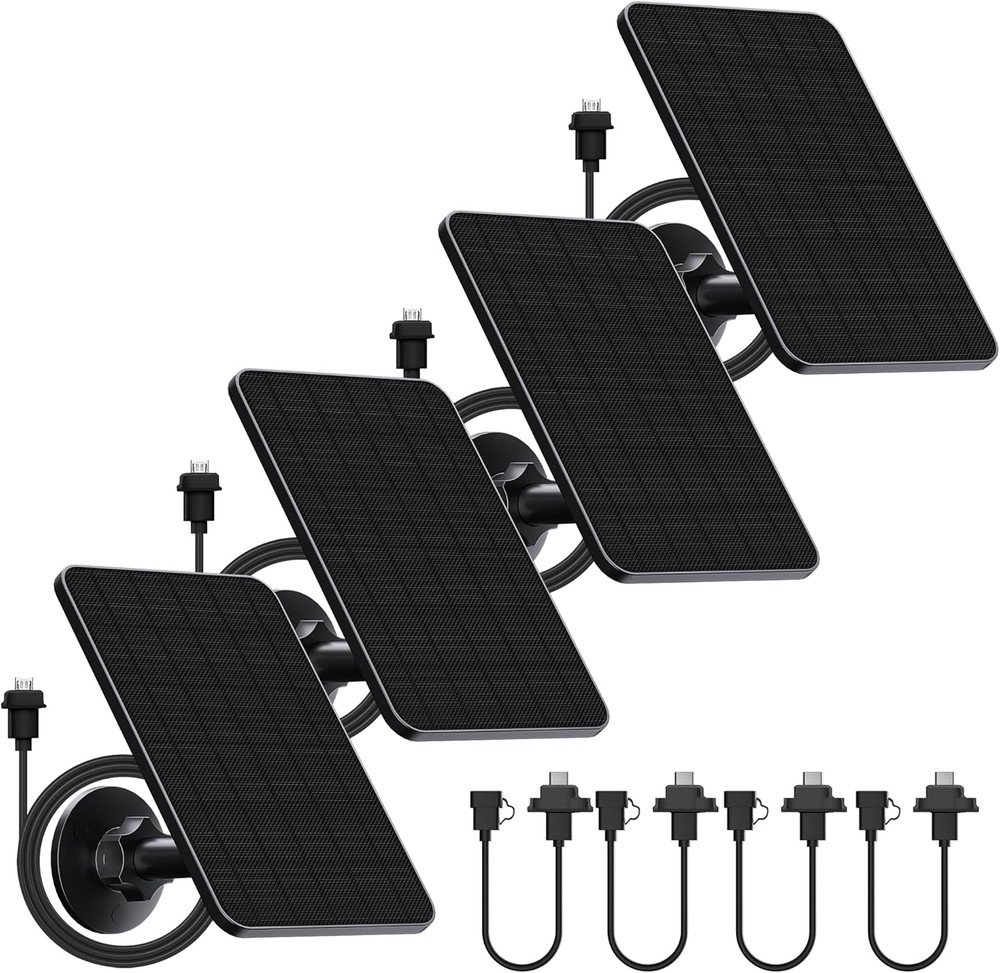 Blink Outdoor 4/3rd Gen XT3 XT2 Camera 4-Pack Solar Panel 4W USB-C & Micro USB C