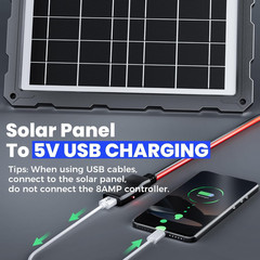 -Upgraded-20W-Solar-Battery-Charger-Maintainer, External Smart 3-Stages PWM Char