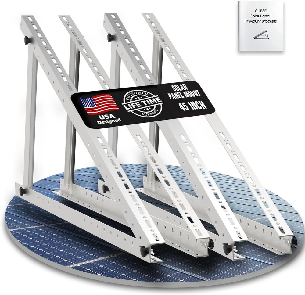 Solar Panel Mount Brackets, 2 Sets 45 Inch with Foldable Tilt Legs | Suitable fo