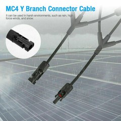 Solar Wiring Connector Plug Y Branch Solar Panel Extension Cable T Splitter