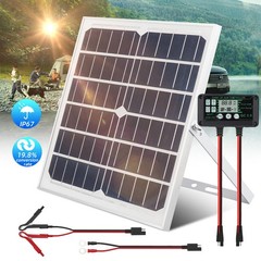 30W Solar Power Panel 12V Trickle Charger Battery Maintainer Tender + Controller