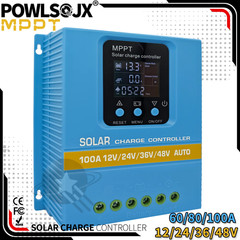 MPPT Solar Charger 60A/80A/100A Selectable, Dual USB & 3-Stage Protection for St
