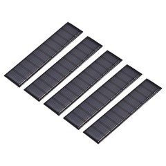 5Pcs 5V 0.3W 60mA Mini Polycrystalline Solar Panel 4.2×1″/107x25mm