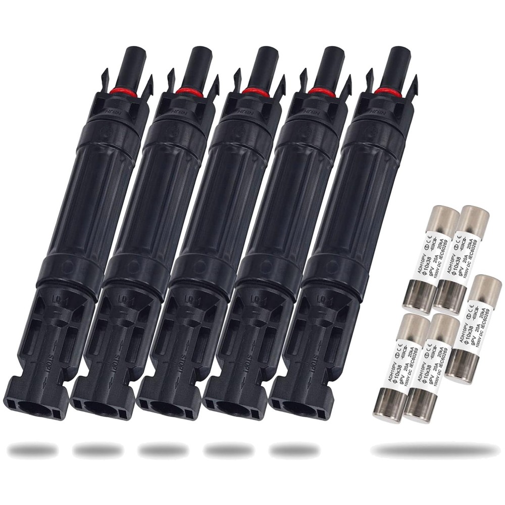 Waterproof Solar Fuse Connector 20A 5pcs