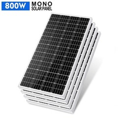 4Pcs 200 Watt Solar Pane Thin Film Monocrystalline Waterproof Home RV Marine