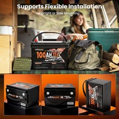 100Ah 12V Lithium Battery for Boat Off Grid Solar, Low Temp Protection