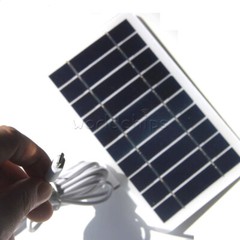 5V 2W Solar Panel Output USB Outdoor Portable Solar System Mobile Phone Charger