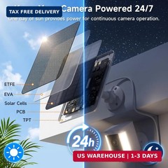 Solar Panel for Ring Camera, Compatible with Spotlight Cam/Pro/Plus Battery, 5W